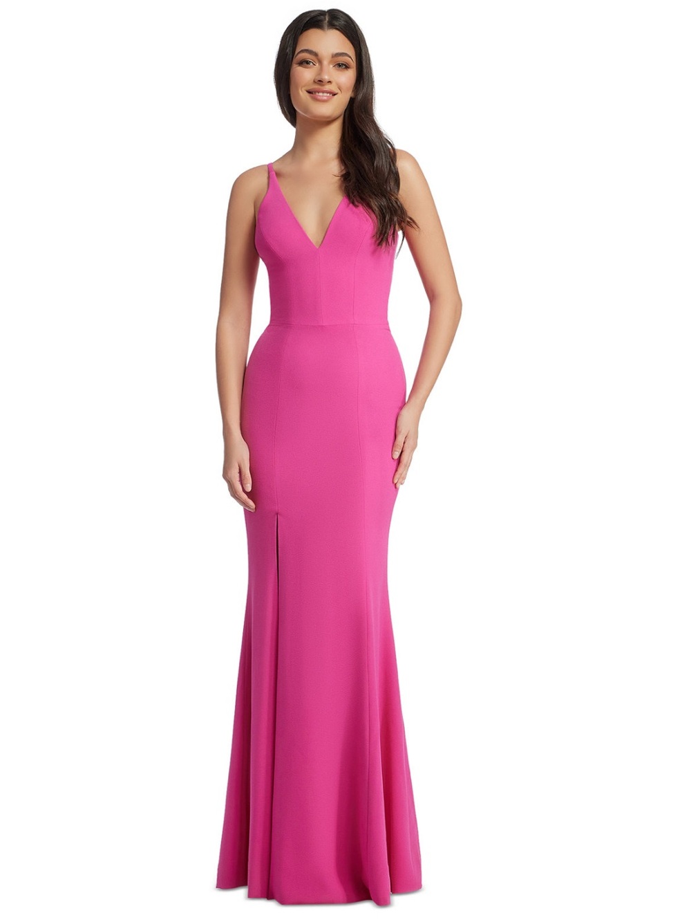 Dress The Population Iris High-Slit Evening Formal Dress Size Small Pink